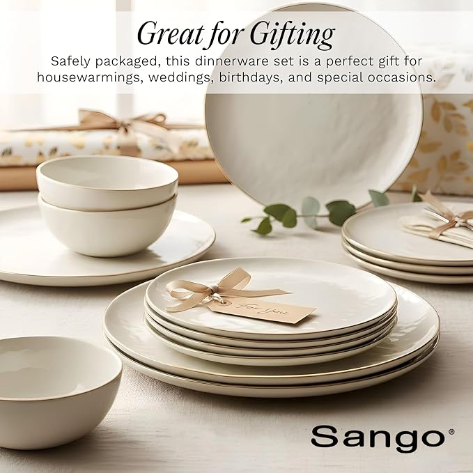 Sango 12-Piece Lightweight Porcelain Dinnerware Set - Image 7