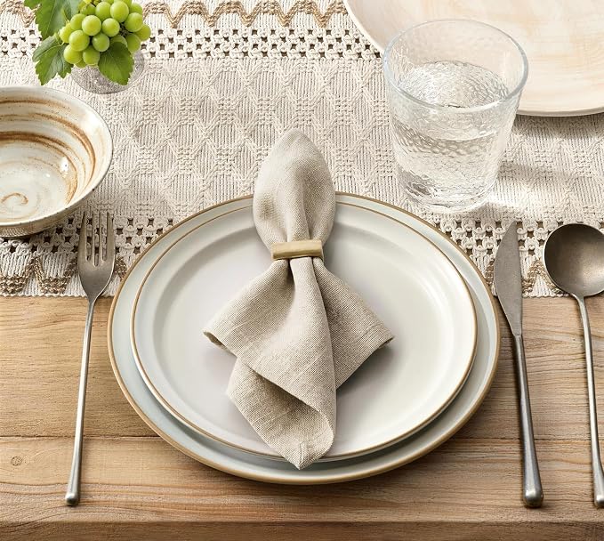 Macrame Side Trim Boho Woven Table Runner, Jute 12x90 Inch | Crochet Hollow - Image 2