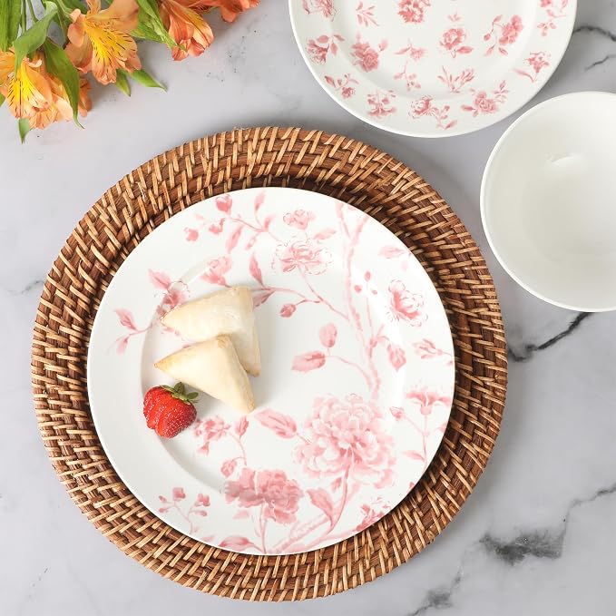 Martha Stewart Empress Bouquet 12-Piece Decorated Porcelain Chip and Scratch - Image 6