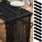 Asee'm 12pcs Black Cheesecloth Table Runner Summer 10FT Boho Gauze Rustic | by Aseem