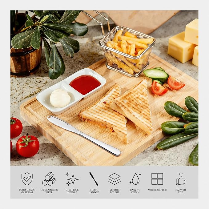 Butter Spreader Knife 2 Pcs Stainless Steel Butter Knife - Image 4