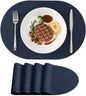 Placemats Set of 4, 11.8 x 17 Inch, Waterproof Wipeable Reversible PU Placemat by homing