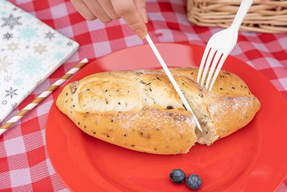 Plastic Plates Disposable 60 PCS, Heavy Duty 30 Dinner Plates 10.25" and 30 - Image 9