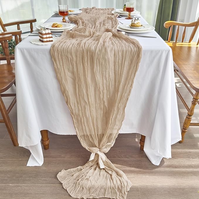 IVAPUPU Nude Table Runner 120 Inches - Image 4