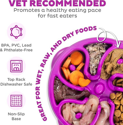 Outward Hound Fun Feeder Slo Bowl – Medium 2‑Cup Capacity, Slow Feeding - Image 3