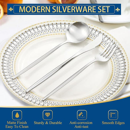 Silverware Set for 8, 40 Piece Flatware Set, Cutlery Tableware set Include - Image 7
