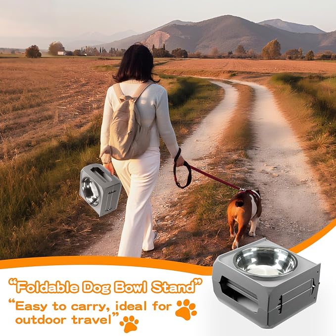Elevated Dog Bowls for Large Dogs 5 Adjustable Heights 7.5"-15.4", 2 X-Large - Image 8
