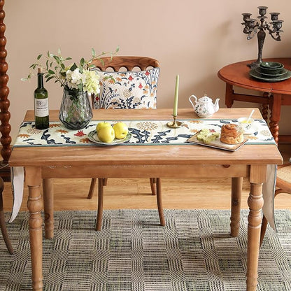 bilin gaier Designer French Linen Table Runner, Floral Pattern, Dining Table - Image 7