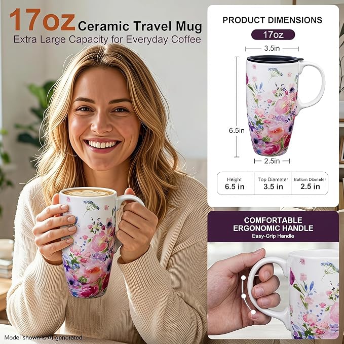 Topadorn 17oz Ceramic Travel Mug - Image 9