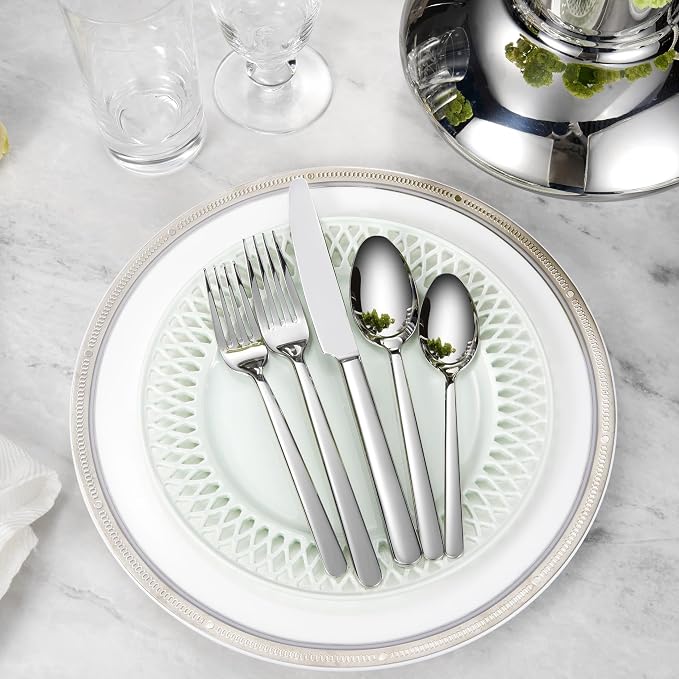 Premium Aline 8-Piece 7.4-Inch Dinner Spoon Set | 18/10 Stainless Steel Dinner - Image 5