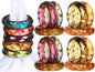 CLEENTABLE Epoxy Resin Napkin Holders for Cloth Napkins Set of 12 - Decorative Napkin Holders for Weddings, Parties & Everyday Dining - Diamond-Top Design in 6 Assorted Pastel Colors