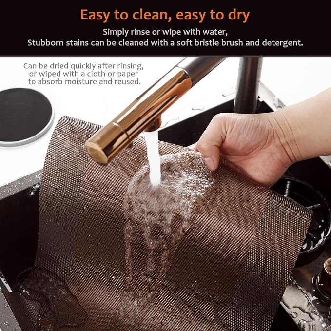 Brown Vinyl Placemats Set of 12, Heat Resistant Table Placemats | 18x12 inch - Image 5