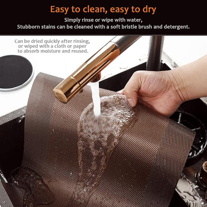 Brown Vinyl Placemats Set of 12, Heat Resistant Table Placemats | 18x12 inch - Image 5