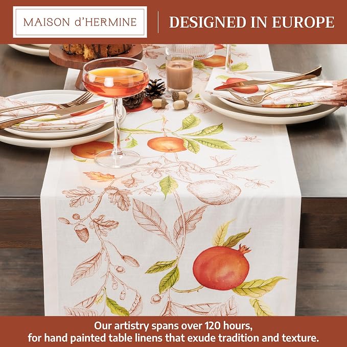 Maison d' Hermine Table Runner 100% Cotton 14.50" x 108" | Table Runners 108 - Image 2