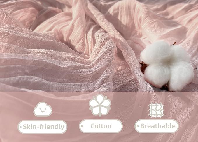 Dusty Pink Cheesecloth Table Runner Wedding Bridal Shower Home Decor | 35x120 - Image 4