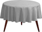 Gee Di Moda Round Tablecloth - 108 Inch Silver Round Table Cloth for 48 to 72 Inch Round Tables - Heavy Duty Washable Fabric - for Buffet Table, Holiday Party, Dinner, Wedding & Baby Shower