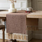 Brown Table Runners 48 Inches Long, Burlap Linen Style Rustic Farmhouse Table by ZEEMARTONLINE