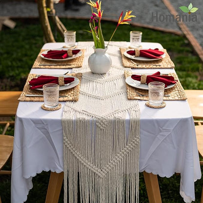 Table Mats Set of 6, Dining Decor, Heat Resistant Farmhouse Placemats Set of 6, Boho Placemats, Place Mats for Dining Tables, Wicker Woven Placemats, (Rectangle 17x12 in)
