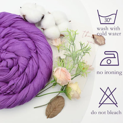 12 Pack Purple Cheesecloth Table Runner 17 x 108 Inch | Boho Gauze Cheese Cloth - Image 4