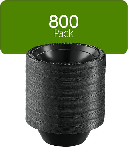 PLASTICPRO 800 PCS Black Plastic Bowls Light Weight 12 oz Plastic Soup Bowls - Image 6