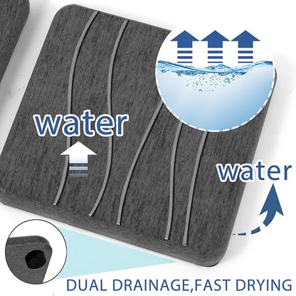 3PCS Water Absorbing Stone Tray, Fast Drying Stone Sink Tray, Stones Soap Trays - Image 2