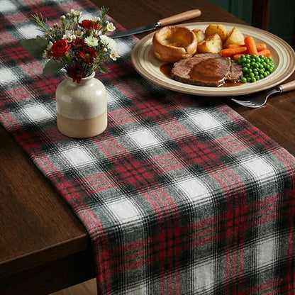 Artoid Mode Red Black Farmhouse Plaid Christmas Table Runner, Valentine Rustic - Image 4