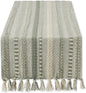 DII Farmhouse Braided Stripe Table Runner Collection, Artichoke Green by DII