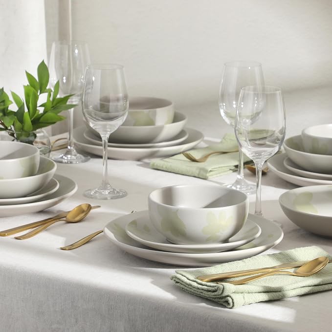 Gibson Home Admiral Hall Plates and Bowls Set, 16-Piece Floral Dinnerware Set - Image 7