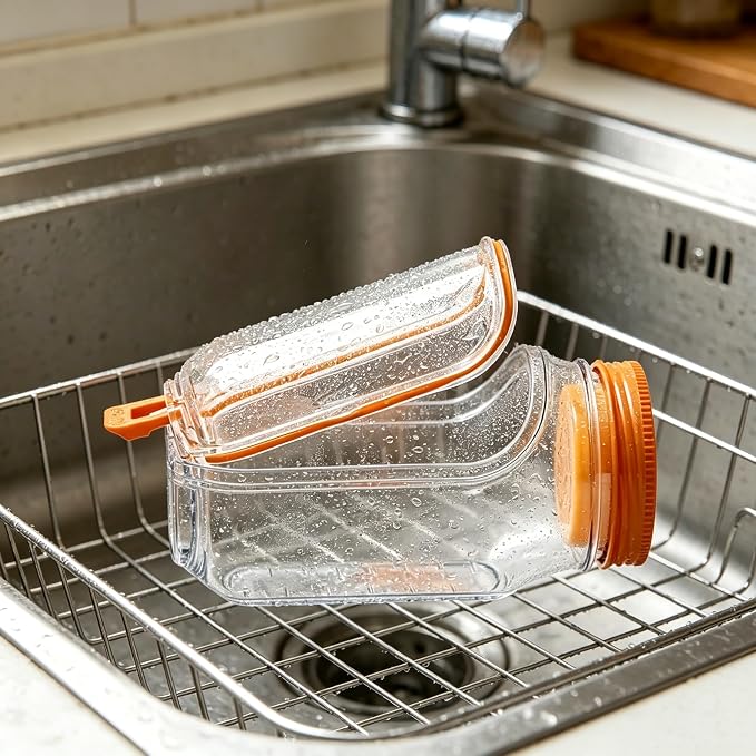 35oz Side Opening Mason Salad Jar | 1000ml Leakproof Portable Salad Container - Image 6