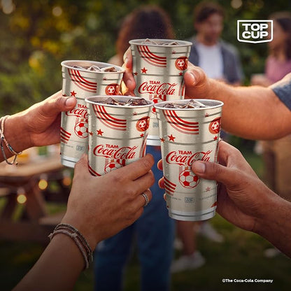 Top Cup – 20 Ounce, Officially Licensed Coca-Cola Soccer Theme Aluminum Party - Image 6