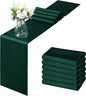 Horbaunal 6 Pack Satin Runners 12 x 108 Inch, Forest Green | Bright Silky by Horbaunal