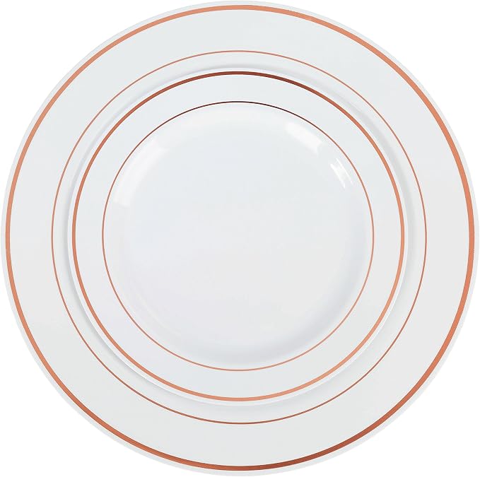 Exquisite 200 Piece Heavyweight Party Disposable Plastic Plates and Cutlery Set - Image 2