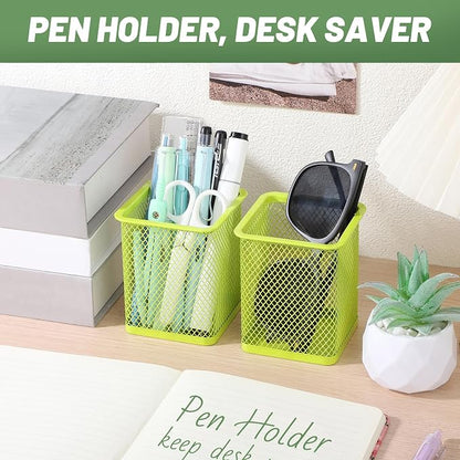 Segarty Pen Cup, 12 Pack Square Light Green Pen Holder - Image 5