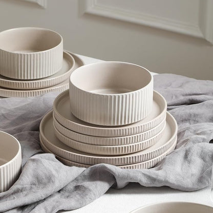 Stone Lain Haven Stoneware 16-Piece Dinnerware Set, Plates and Bowls Sets - Image 3