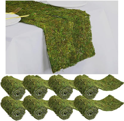 Dried Moss Table Runner Preserved Moss Mat Artificial Green Moss Roll by Jutom