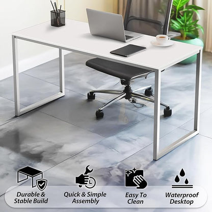 SHW Mission 40-Inch Home Office Computer Desk, White