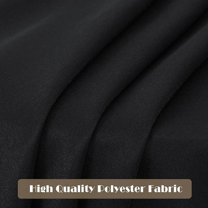 sancua 4 Pack Black Tablecloth 60 x 84 Inch, Rectangle Table Cloth for 4ft Tables - Stain and Wrinkle Resistant Washable Polyester Table Cover for Dining Wedding Banquet Party Buffet Restaurant