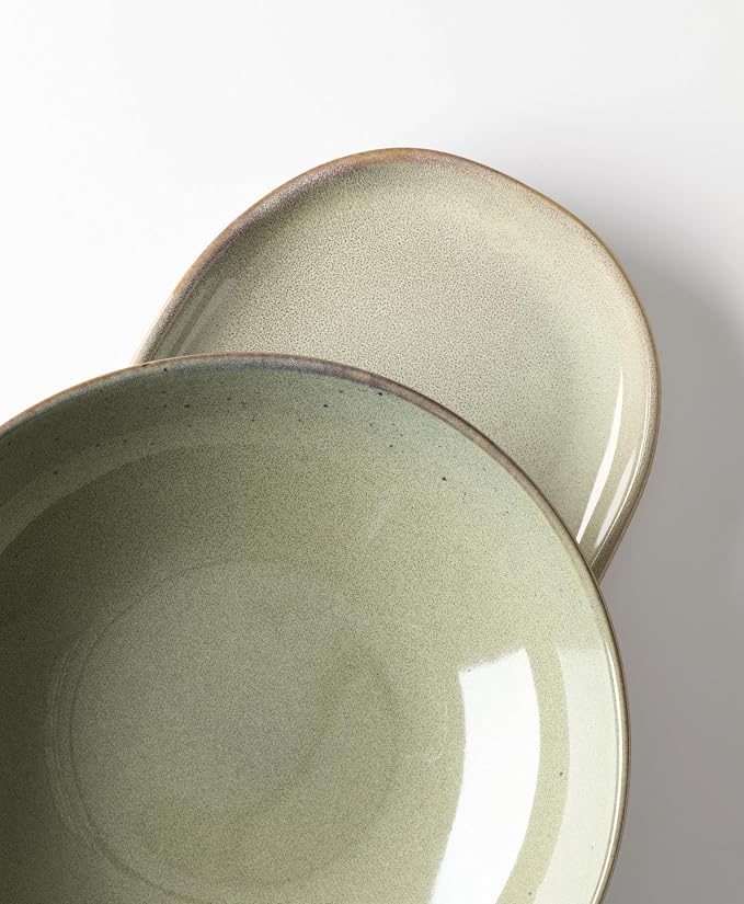Oneida Organic Shades Sage Green Stoneware 2-Piece Serving Platter Set | - Image 7
