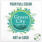 B.E. Green 100% Recycled Custom Cocktail Napkins - Personalized 100% Recycled Napkins - Eco-friendly & Full-Color Digital Printed - Weddings, Events & Celebrations - Pack of 50 - Non-Embossed, 5"x 5"