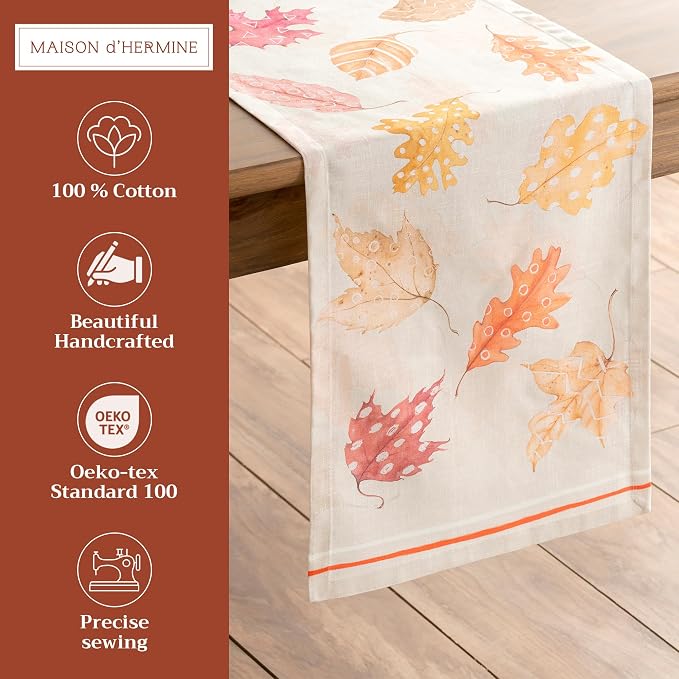 Maison d' Hermine Table Runner 100% Cotton 14.50" x 72" | Table Runners 72 - Image 2