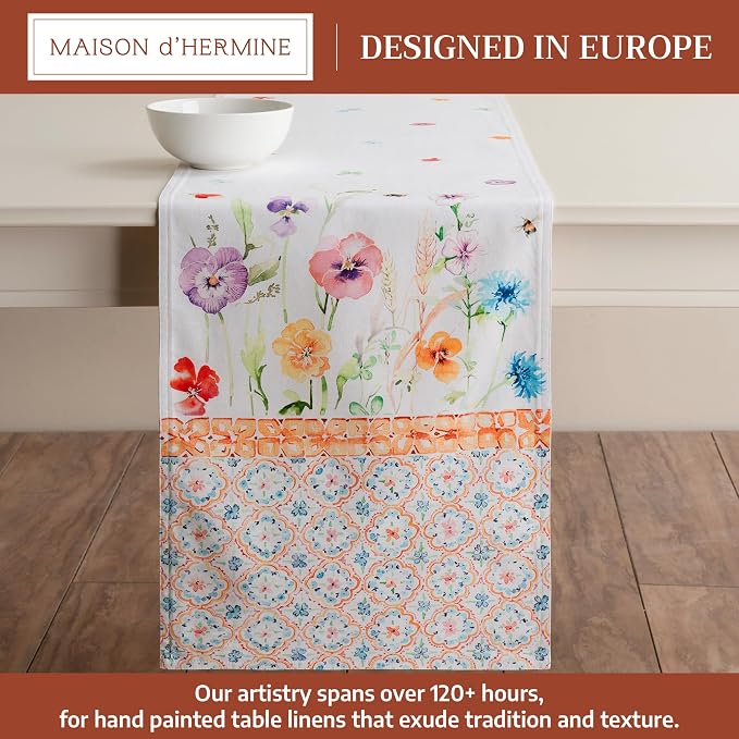Maison d' Hermine Table Runner 100% Cotton 14.50" x 72" | Table Runners 72 - Image 2