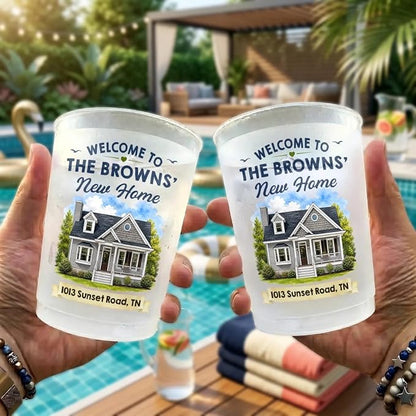 Custom Photo New Home Party Cups, Housewarming Party Decorations, Reusable Cups - Image 4