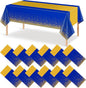 12Pcs Blue Gold Tablecloth Party Decorations, Plastic Royal Blue Table Cloth by MASHAN