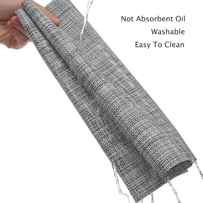 Myir JUN Light Gray Table Runner Home Decor Dining Table Runners | Vinyl Table - Image 4