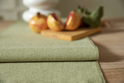 Sage Green Table Runners 72 Inches Long, Burlap Linen Style Rustic Farmhouse - Image 5