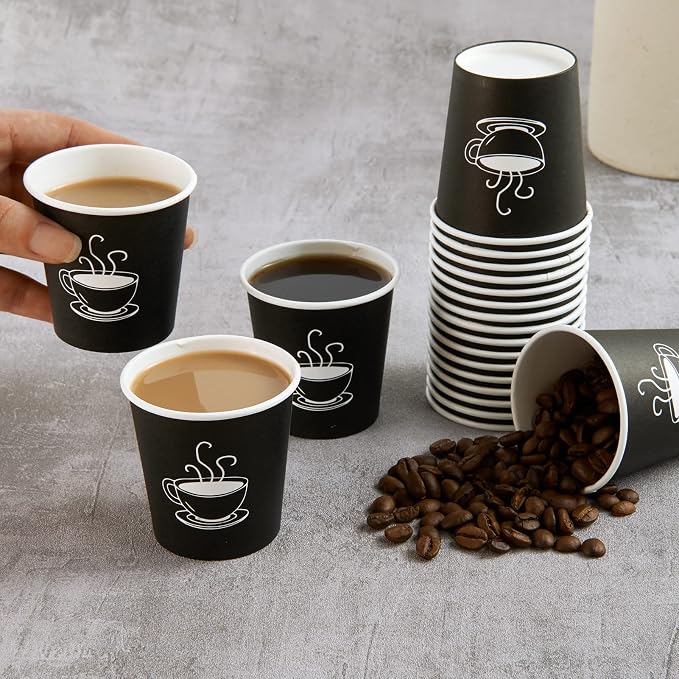 TV TOPVALUE 600 Pack 4 oz Paper Cups, Small Disposable Coffee Cups, Paper - Image 4