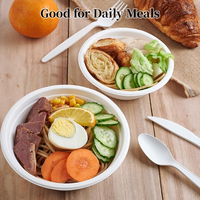 500 Pack 12 oz Paper Bowls Disposable, Compostable Bowls, Biodegradable - Image 7