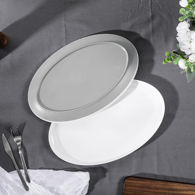 Webbylee ‌16" Melamine Oval Platter Set of 2 - Image 3