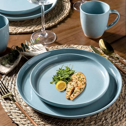 AmorArc Dinnerware Sets for 4, 12 Pieces Ceramic Plates and Bowls Set | Scratch - Image 5