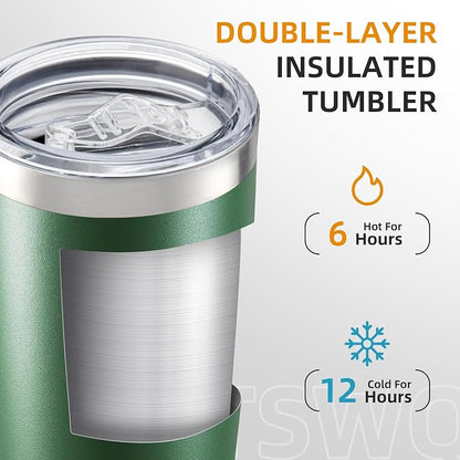 20 oz Tumbler with Lid Stainless Steel Insulated Tumblers, 1 Pack | Leak Proof - Image 2